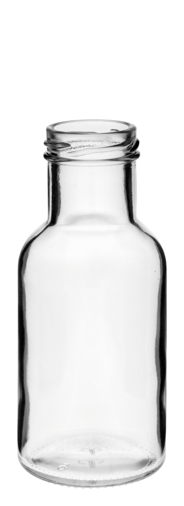 Untertassenflasche BB 250ml 43TO glas Klarglas